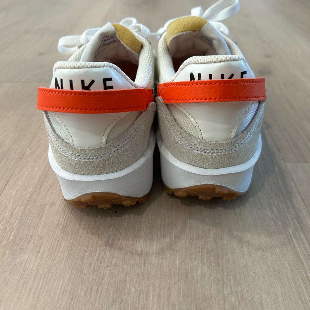 Nike White and Orange Athletic Waffle Shoes - Picture 5 of 7
